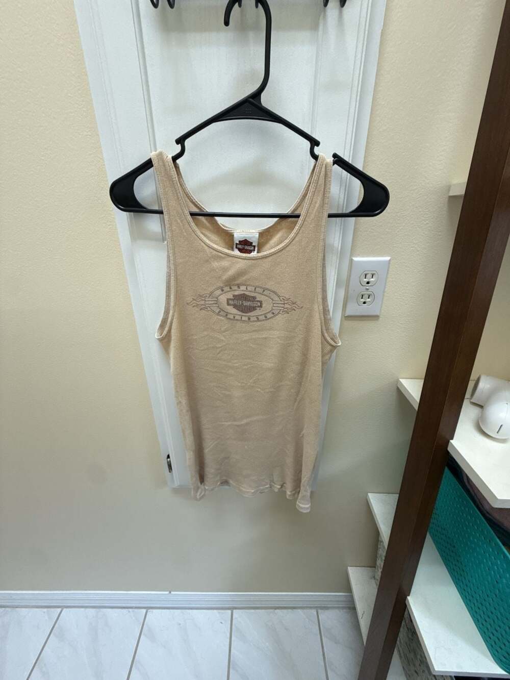 Harley-Davidson Tank Top Size XL Beige Ribbed Honolulu Hawaii
